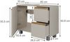 Waschbeckenunterschrank J-Shape Cashmere/Artisan 80 x 60.8 cm mit 2 Schubladen Vicco Bild 2