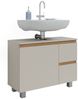 Waschbeckenunterschrank J-Shape Cashmere/Artisan 80 x 60.8 cm mit 2 Schubladen Vicco Bild 5