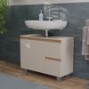 Waschbeckenunterschrank J-Shape Cashmere/Artisan 80 x 60.8 cm mit 2 Schubladen Vicco Bild 3