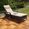 Melko Gartenliege Sonnenliege Gartenliege Polyrattan inkl. Kissen&Kopfstütze Saunaliege, Stück, 1 St, Liege, Mehrfach verstellbar Bild 4