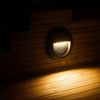 LED Stufenleuchte, IP65, schwarz, rund, D 15 cm Bild 2