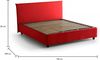 Dmora Doppelbett Angelic, Bettkasten aus Stoff, Öffnung vorne, geeignet für Matratze 140x190 cm, 100 % Made in Italy, Rot Bild 3