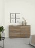 Dmora Kommode Phethai, Wohnzimmerbuffet, Wohnzimmer-Sideboard, Moderne Küchen-Speisekammer, 140x40 h82 cm, Eiche Bild 2
