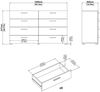 Dmora Kommode Phethai, Wohnzimmerbuffet, Wohnzimmer-Sideboard, Moderne Küchen-Speisekammer, 140x40 h82 cm, Eiche Bild 3