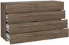 Dmora Kommode Phethai, Wohnzimmerbuffet, Wohnzimmer-Sideboard, Moderne Küchen-Speisekammer, 140x40 h82 cm, Eiche Bild 4