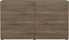 Dmora Kommode Phethai, Wohnzimmerbuffet, Wohnzimmer-Sideboard, Moderne Küchen-Speisekammer, 140x40 h82 cm, Eiche Bild 5