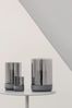 Blomus Windlicht Calma, Kerzenständer, Kerzenhalter, Beton, Glas farbig, Steel Gray, Smoke, 14 cm, 66189 Bild 3