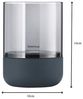 Blomus Windlicht Calma, Kerzenständer, Kerzenhalter, Beton, Glas farbig, Steel Gray, Smoke, 14 cm, 66189 Bild 2