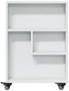 vidaXL Aufbewahrungswagen Schmal Weiß 48x13x68 cm Holzwerkstoff 855223 Bild 4