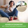 Green Bean® Sitzsack + Hocker, 2er Set, robust, waschbar, schmutzabweisend, Beige, 90 x 80 x 70 cm Bild 4