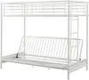 Vente-unique - MODULO Bett Metall Weiß - B 96 cm x H 170 cm x L 198 cm Bild 2