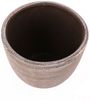 INNA-Glas Blumentopf Keramik Pflanztopf KAMUNI, längsstreifen, grau-grün, 17 cm, Ø 19 cm Bild 2