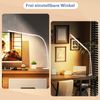 ZMH Schreibtischlampe LED Klemmbar - Weiß Tageslichtlampe Schreibtisch Lampe mit 3 Farbtemperatur und 5 Helligkeitsstufen Tischleuchte USB Bürolampe 5W Arbeitsplatzleuchte Klemmlampe für Büro Bild 4