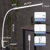 ZMH Schreibtischlampe LED Klemmbar - Weiß Tageslichtlampe Schreibtisch Lampe mit 3 Farbtemperatur und 5 Helligkeitsstufen Tischleuchte USB Bürolampe 5W Arbeitsplatzleuchte Klemmlampe für Büro Bild 2