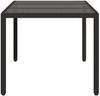 vidaXL Gartentisch mit Glasplatte Schwarz 150x90x75 cm Poly Rattan 365531 Bild 5