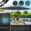 KESSER® Sonnenschirm Doppelsonnenschirm 4,6m x 2,7m | Ampelschirm Abdeckung & Windsicherung mit Kurbel & Ständer | Kurbelschirm Aluminium wasserabweisend | Neigbar Kippbar 360° Drehbar Anthrazit, Ohne LED Bild 2