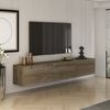 Hanah Home Stylish Walnut TV Stand, 150 x 30 x 32 cm | 100% Melamine Coated Chipboard | Modern Design for Living Room & Entertainment Spaces Bild 3