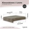 Lycce Bankauflage Bankauflage Klemmkissen 1 Leiste, Cordstoff extra Polsterung, (1 St), für Banktiefe ab 35 cm, verrutscht nicht, versch. Farben Bild 3