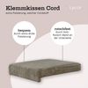 Lycce Bankauflage Bankauflage Klemmkissen 1 Leiste, Cordstoff extra Polsterung, (1 St), für Banktiefe ab 35 cm, verrutscht nicht, versch. Farben Bild 4