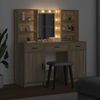 vidaXL Schminktischset mit LED 3 pcs Sonoma-Eiche Holzwerkstoff 3334292 Bild 4