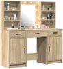 vidaXL Schminktischset mit LED 3 pcs Sonoma-Eiche Holzwerkstoff 3334292 Bild 3