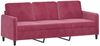 vidaXL 3-Sitzer-Sofa Weinrot 180 cm Samt Bild 2