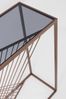Konsole Laspiri aus Metall und Glas, modernes Design, braun dunkelbronze, 107 cm breit Bild 2
