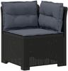 vidaXL 6-Sitzer Garten Sofa mit Kissen Rattan Look PP Anthrazit 3444125 Bild 4