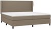 Boxspringbett mit Matratze Stoff Taupe 200x200 cm, Härtegrad: H2 [3127833] Bild 3