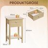 WLIVE Nachttisch Nachttisch mit Schublade und Ablage, Beistelltisch Holz 40×30×60,6cm (2er-Set), offene Ablage Bild 2