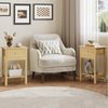 WLIVE Nachttisch Nachttisch mit Schublade und Ablage, Beistelltisch Holz 40×30×60,6cm (2er-Set), offene Ablage Bild 4