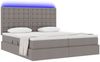vidaXL Bett mit LED-Lichtleisten mit Kopfteil Taupe 180 x 200 cm Stoff 3372860 Bild 3