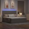 vidaXL Bett mit LED-Lichtleisten mit Kopfteil Taupe 180 x 200 cm Stoff 3372860 Bild 5
