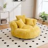 1-Sitzer Sitzsack B 108 x T 108 x H 52 cm aus Cord in Senfgelb Bild 3