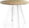 WFL GROUP Esstisch Glory Weiß, Modern Rund Tisch mit pulverbeschichteten Metallbeinen Bild 5