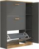 VCM Schuhschrank Halom 920451 Anthrazit H. 105 x B. 80 x T. 24 cm Bild 2