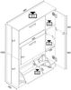 VCM Schuhschrank Halom 920451 Anthrazit H. 105 x B. 80 x T. 24 cm Bild 5