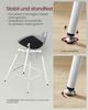 Vasagle Barhocker 2er Set, Barstühle, ergonomische Rückenlehne, Kunstleder, Metallbeine mit verstellbaren Universalfüßen, 62 cm hoch, Home Bar, einfache Montage, taubengrau LBC088G01 Bild 5