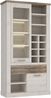 FORTE Duro Vitrine, Holzwerkstoff, Weiß/Beige/Braun, 108,4 x 212 x 41,3 cm Bild 5