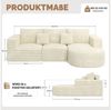 HawthyHome Sofa Cloud-Cord Ecksofa L-form 264x177cm, 1 Teile, Montagefrei Couch mit zwei Kissen für Wohnzimmer & Schlafzimmer Bild 2