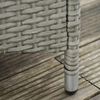 Outsunny Gartenliege Rattan Sonnenliegen mit Tisch Bild 4