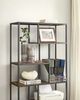 Vasagle Bücherregal, Regal mit 6 Ablagen, Standregal, Ablagen aus Holzspan, 30 x 80 x 180 cm, für Arbeitszimmer, Büro, Wohnzimmer, Schlafzimmer, Küche, tintenschwarz-vintagebraun LLS119B01 Bild 4