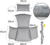 sunnypillow Hängesessel Auflage für Rattan & Polyrattan Hängeschaukel, Grau Bild 2