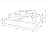 Vente-unique - PINETA Sofa Samt Schokoladenbraun - B 180 cm x H 67 cm x L 230 cm Bild 5