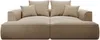 Vente-unique - PINETA Sofa Samt Schokoladenbraun - B 180 cm x H 67 cm x L 230 cm Bild 2