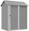 vidaXL Gartenhaus Hellgrau 192x152,5x237 cm Verzinkter Stahl 364530 Bild 2