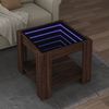 LED-Couchtisch, Sofatisch Braun Eichen-Optik 53x53x45 cm Holzwerkstoff Bild 2
