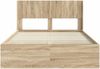 vidaXL Bettgestell mit Stauraum und Kopfteil Sonoma-Eiche 150 x 200 cm 3414197 Bild 5