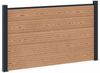 vidaXL Zaunelement 4 pcs WPC und Aluminium Braun 3429432 Bild 2