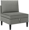 vidaXL Mittelsofa mit Stauraum Dunkelgrau Samt 42027120 Bild 2